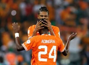 Afcon Party time FT: Nigeria 1-2 Ivory Coast Ecstatic scenes as Max Gradel takes hold of the trophy in front of his jubilant team-mates. The celebrations are well and truly under way in Abidjan.